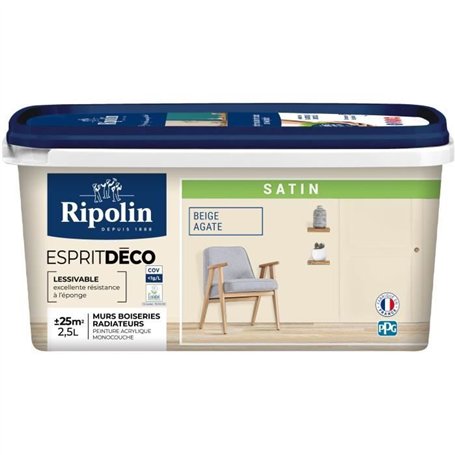 Esprit déco multi-supports beige agate satin - RIPOLIN - 2