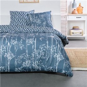 Parure de lit - TODAY - Sunshine - 12.15 imprimé floral - 2 personnes - 220 x 240 cm - 100% Coton 57 fils