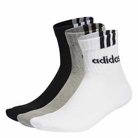 Chaussettes de Sport Adidas Linear Quarter Blanc 46-48
