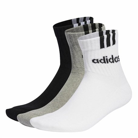 Chaussettes de Sport Adidas Linear Quarter Blanc 46-48