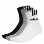 Chaussettes de Sport Adidas Linear Quarter Blanc 46-48
