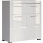 Meuble bas de salle de bain Amanda - Blanc brillant - 2 portes + 1 tiroir - L73 x P31 x H79 cm
