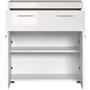 Meuble bas de salle de bain Amanda - Blanc brillant - 2 portes + 1 tiroir - L73 x P31 x H79 cm