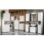 Meuble bas de salle de bain Amanda - Blanc brillant - 2 portes + 1 tiroir - L73 x P31 x H79 cm