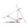 Support Pliable et Réglable pour Portable Unitek OT180SL01 Aluminium