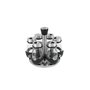 Étagère d'épices en acier inoxydable Quttin 17,8 X 17,8 X 16,3 CM (6 Pièces) (8 Unités)