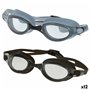 Lunettes de bain pour adultes AquaSport Noir Gris (12 Unités)