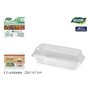 Plateaux alimentaires réutilisables Algon OPS 22 x 11 x 7 cm (3 Pièces) (24 Unités)