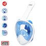 Masque de plongée avec Support pour Caméra de Sport AquaSport Bleu Blanc (4 Unités)