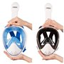 Masque de plongée avec Support pour Caméra de Sport AquaSport Bleu Blanc (4 Unités)