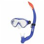 Masque de Plongée avec Tube AquaSport Bleu Rose (6 Unités)