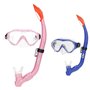 Masque de Plongée avec Tube AquaSport Bleu Rose (6 Unités)