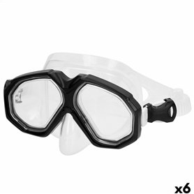 Masque de plongée AquaSport Noir (6 Unités)