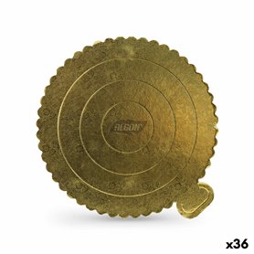 Base de gâteau Algon Doré 30 x 30 cm (36 Unités)