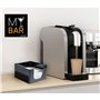 Porte-serviettes My Bar COCKTAIL Noir Plastique 12,8 x 12,8 x 8,8 cm (24 Unités)