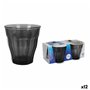 Verre d'eau Duralex Picardie Noir Gris 250 ml 4 Pièces (12 Unités)
