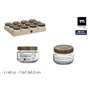 Pot en verre La Mediterránea WOOD 140 ml (24 Unités)