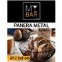 Corbeille à Pain My Bar Noir Métal Ronde (12 Unités)