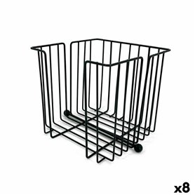 Porte-serviettes My Bar Noir Métal 19 x 19 x 18 cm (8 Unités)