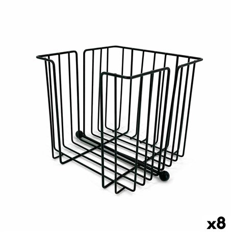 Porte-serviettes My Bar Noir Métal 19 x 19 x 18 cm (8 Unités)