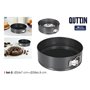 Moule amovible Quttin Noir 24 x 7+28 x 6,8 cm 2 Pièces (6 Unités)