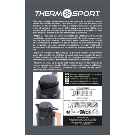 Pichet Thermo ThermoSport Noir 1