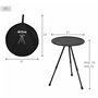 Table Piable Aktive Noir 37 x 55 x 37 cm (4 Unités)