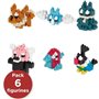 Coffret de 6 figurines en briques - BANDAI - NANOBLOCK - Pack Pokémon type Normal