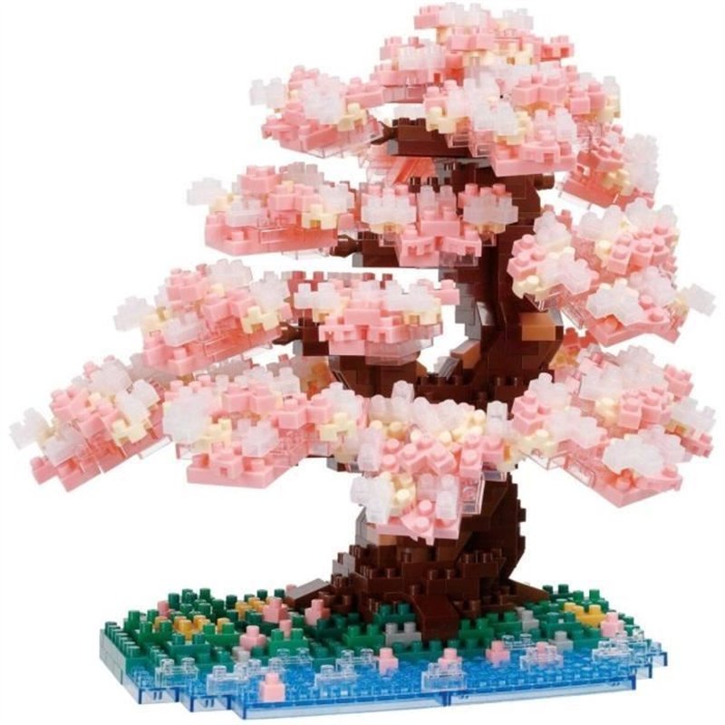 Figurine en briques - BANDAI - NANOBLOCK - Cerisier en fleurs Deluxe - 990 pcs