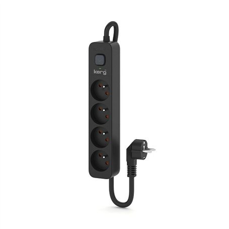Rallonge 4 prises Schuko avec interrupteur Kerg M02513 (1