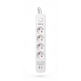 Rallonge 4 prises Schuko avec interrupteur Kerg M02592 (1