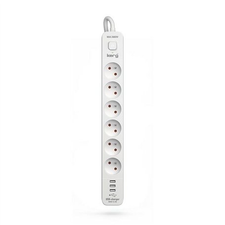 Multiprise 6 Prises avec Interrupteur Kerg M02597 (1