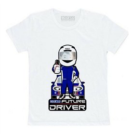 T shirt à manches courtes Enfant Sparco Future Racer Blanc