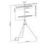 Support TV au sol Techly 105209 65" 32 kg