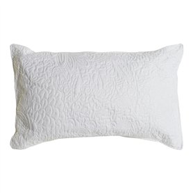 Coussin DKD Home Decor Blanc Polyester Floral 60 x 10 x 40 cm
