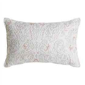 Coussin DKD Home Decor Blanc Polyester Floral 60 x 10 x 40 cm