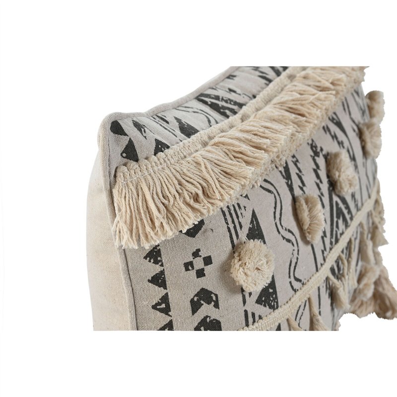 Image secondaire de Coussin Home ESPRIT Blanc Noir Boho 50 x 8 x 30 cm