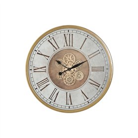 Horloge Murale Home ESPRIT Doré Argenté Verre Fer 72 x 8