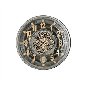 Horloge Murale Home ESPRIT Doré Argenté Verre Fer Vintage 66,5 x 8,5 x 66,5 cm Horloge Murale Home ESPRIT Doré Argenté Verre Fer Vintage 66