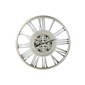 Horloge Murale Home ESPRIT Argenté Fer 102 x 9