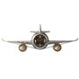 Horloge Murale Home ESPRIT Doré Argenté Métal Avion Vintage 114 x 11 x 40 cm