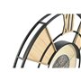 Horloge Murale Home ESPRIT Noir Naturel Métal Rotin 100 x 9 x 100 cm