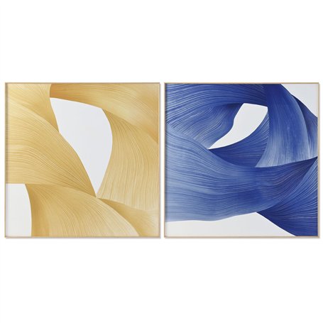 Cadre Home ESPRIT Jaune Bleu Moderne 120 x 3