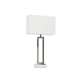 Lampe de bureau Home ESPRIT Blanc Argenté 50 W 220 V