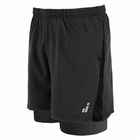 Short de Sport pour Homme Joluvi Mesh Duo Noir