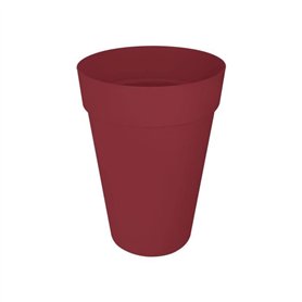 Pot de fleur - Elho - Loft Urban Rond - Haut 35 - Rouge - L 34 x B 33.5 x H 45 cm - Extérieur - 100% recyclé