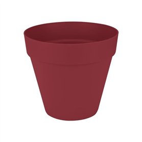 Pot de fleur - Elho - Loft Urban Rond - Roues 50 - Rouge - L 49 x B 48.5 x H 45 cm - Extérieur - 100% recyclé