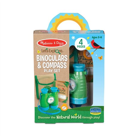 Melissa & Doug |Let's Explore Jumelles et Boussole | Jeu de Simulation | 3+ | Cadeau pour garçon ou Fille