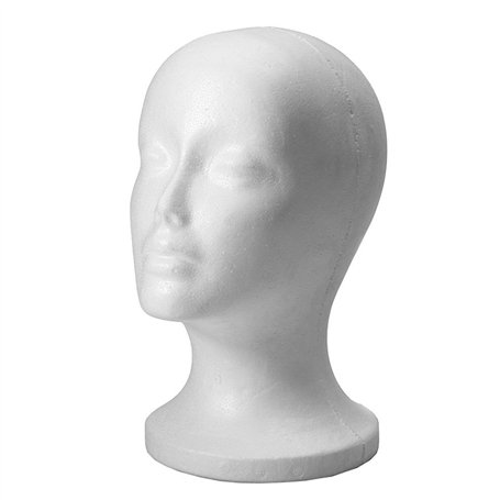 outletissimo® tête en polystyrène Blanc Présentoir pour Perruque Chapeau Casque