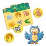 DJECO Loto des Animaux - Dès 2 Ans - Jeu d'Association d'Image : Replacer les Animaux dans leur Milieu Naturel ! Apprentissage L